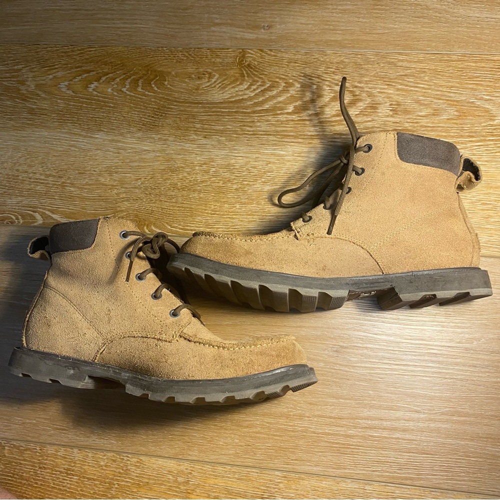 Men’s Waterproof Brown Sorel Work Boots - Size 8.5